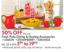 Boscov's Fresh Picks Dining & Hosting Accessories offer