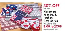 Boscov's Placemats, Runners, & Kitchen Accessories offer
