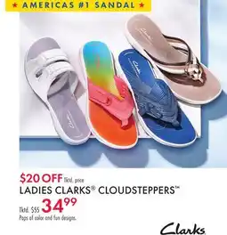 Boscov's LADIES CLARKS CLOUDSTEPPERS offer