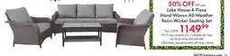 Boscov's Lake House 4-Piece Hand-Woven All-Weather Resin-Wicker Seating Set offer