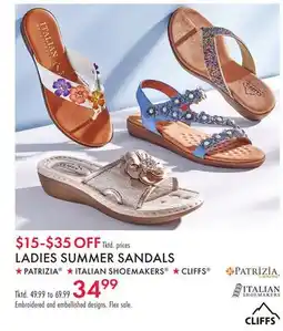 Boscov's LADIES SUMMER SANDALS offer