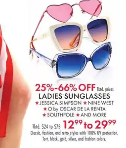 Boscov's LADIES SUNGLASSES offer