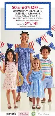 Boscov's SUMMER PLAYWEAR, SETS, DRESSES, & SLEEPWEAR offer
