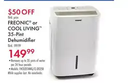 Boscov's FREONIC or COOL LIVING 35-Pint Dehumidifier offer