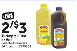 Stop&Shop Turkey Hill Tea or Ade offer