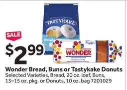 Stop&Shop Wonder Bread, Buns or Tastykake Donuts offer
