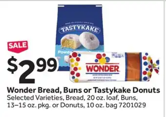 Stop&Shop Wonder Bread, Buns or Tastykake Donuts offer