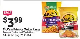 Stop&Shop McCain Fries or Onion Rings offer