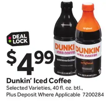Stop&Shop Dunkin' Iced Coffee offer