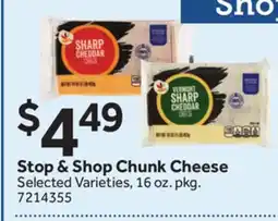 Stop&Shop Stop & Shop Chunk Cheese offer
