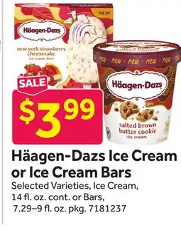 Stop&Shop Häagen-Dazs Ice Cream or Ice Cream Bars offer
