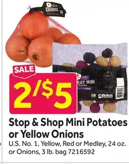 Stop&Shop Stop & Shop Mini Potatoes or Yellow Onions offer
