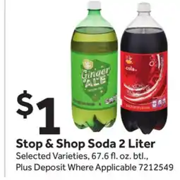 Stop&Shop Stop & Shop Soda 2 Liter offer