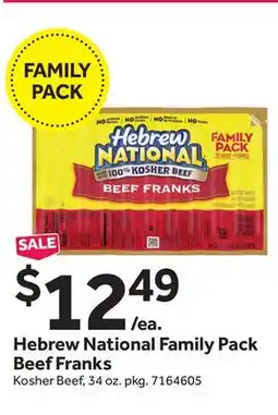 Stop&Shop Hebrew National Family Pack Beef Franks offer