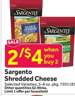 Stop&Shop Sargento Shredded Cheese offer