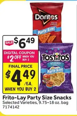 Stop&Shop Frito-Lay Party Size Snacks offer