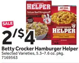 Stop&Shop Betty Crocker Hamburger Helper offer
