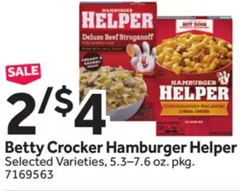 Stop&Shop Betty Crocker Hamburger Helper offer