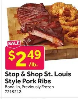 Stop&Shop St. Louis Style Pork Ribs offer