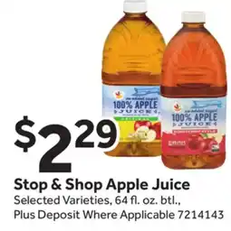 Stop&Shop Stop & Shop Apple Juice offer