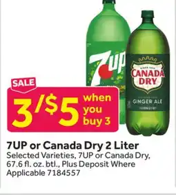 Stop&Shop 7UP or Canada Dry 2 Liter offer