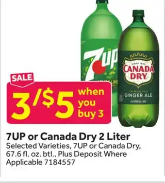 Stop&Shop 7UP or Canada Dry 2 Liter offer