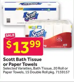 Stop&Shop Scott Bath Tissue or Paper Towels offer