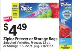 Stop&Shop Ziploc Freezer or Storage Bags offer