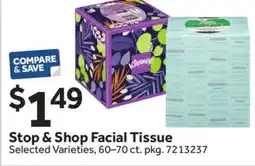 Stop&Shop Stop & Shop Facial Tissue offer