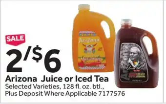 Stop&Shop Arizona Juice or Iced Tea offer