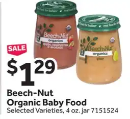 Stop&Shop Beech-Nut Organic Baby Food offer