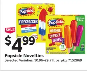 Stop&Shop Popsicle Novelties offer