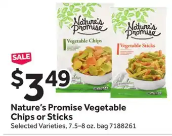 Stop&Shop Nature's Promise Vegetable Chips or Sticks offer
