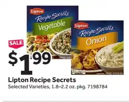 Stop&Shop Lipton Recipe Secrets offer