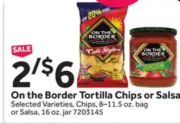 Stop&Shop On the Border Tortilla Chips or Salsa offer