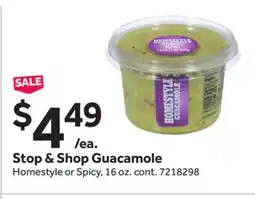 Stop&Shop Stop & Shop Guacamole offer