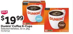 Stop&Shop Dunkin' Coffee K-Cups offer
