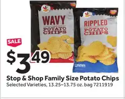 Stop&Shop Stop & Shop Family Size Potato Chips offer