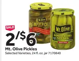 Stop&Shop Mt. Olive Pickles offer