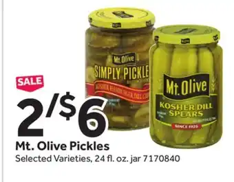 Stop&Shop Mt. Olive Pickles offer