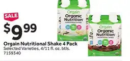 Stop&Shop Orgain Nutritional Shake 4 Pack offer