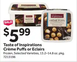 Stop&Shop Taste of Inspirations Crème Puffs or Eclairs offer