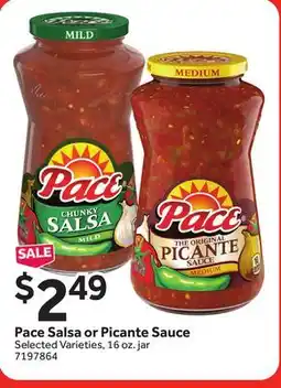 Stop&Shop Pace Salsa or Picante Sauce offer