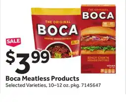 Stop&Shop Boca Meatless Products offer