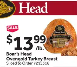 Stop&Shop Boar's Head Ovengold Turkey Breast offer