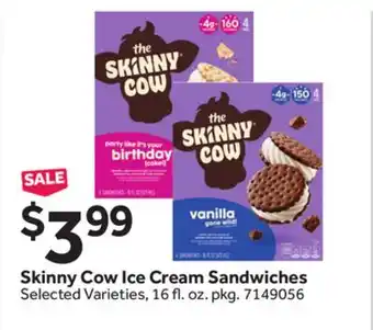 Stop&Shop Skinny Cow Ice Cream Sandwiches offer