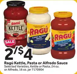Stop&Shop Ragú Kettle, Pasta or Alfredo Sauce offer
