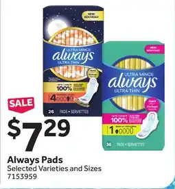 Stop&Shop Always Pads offer
