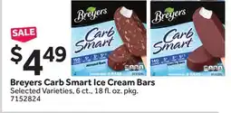 Stop&Shop Breyers Carb Smart Ice Cream Bars offer