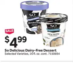 Stop&Shop So Delicious Dairy-Free Dessert offer